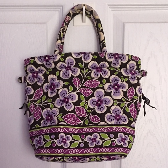 Vera Bradley Handbags - Vera Bradley Plum Petals Drawstring Bag